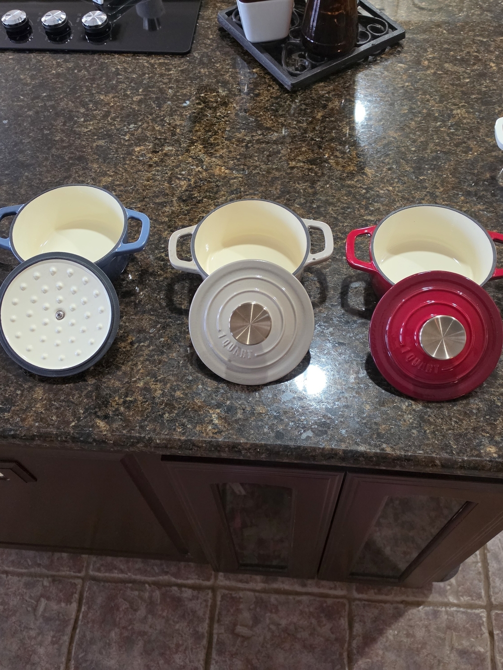 Smith And Clark Mini Cocotte Set - Blue, Gray, Red